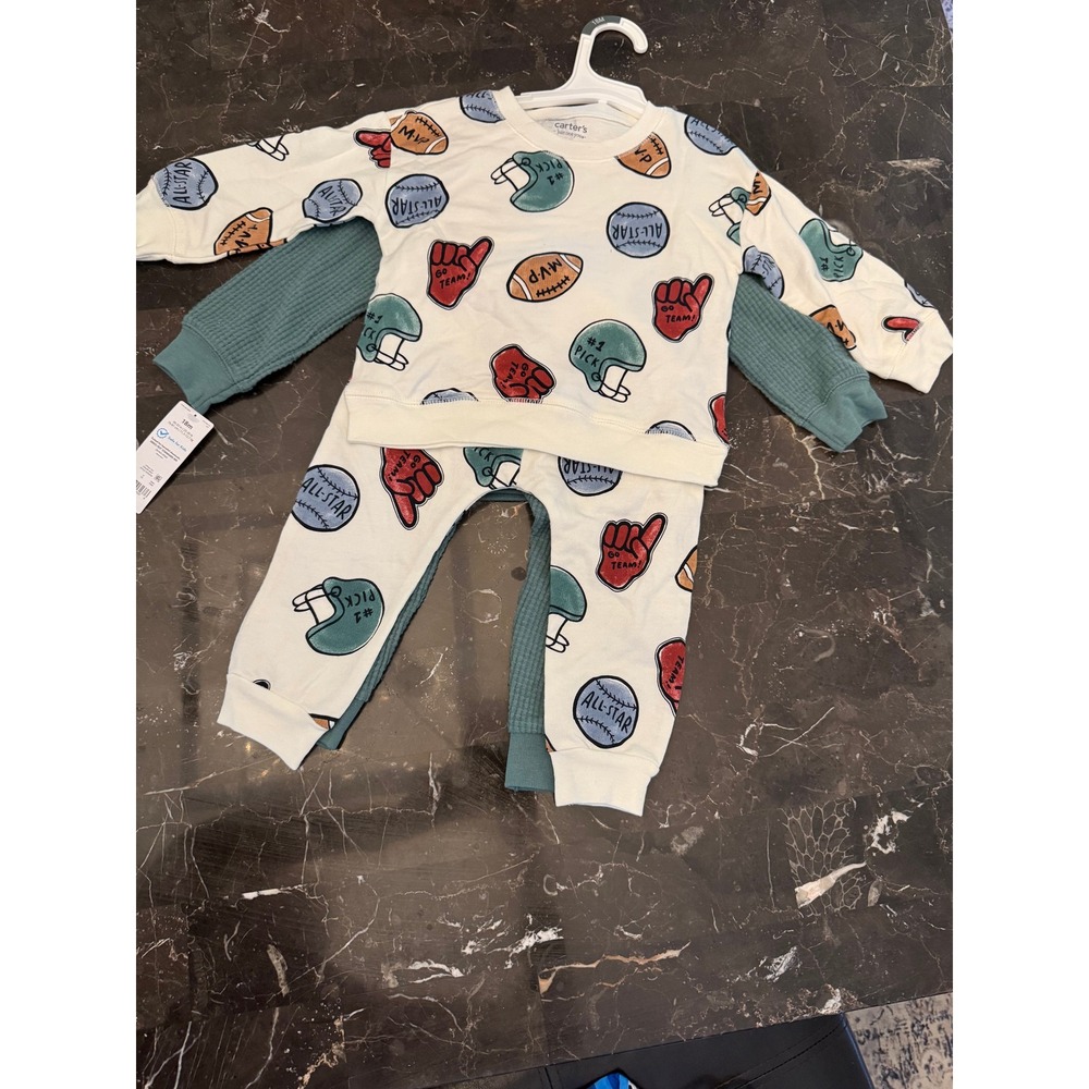 18 mth Carters Baby Boy 4-Piece Set Sports NWT
